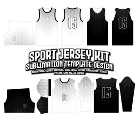 Triangle Grey Jersey Design Sportswear Template