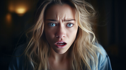 Fototapeta premium photograph of expression of emotions. Confidence in self-acceptance. Real emotions,generative ai