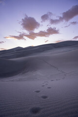 desert with cloudy sky during sunset