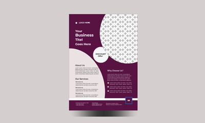 Creative corporate business flyer design template, Suitable for social media post, vector template design or business poster template design.