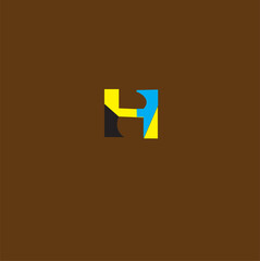 H letter logo and icon new style