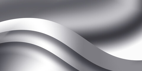 Abstract White and Grey Wave Line Background