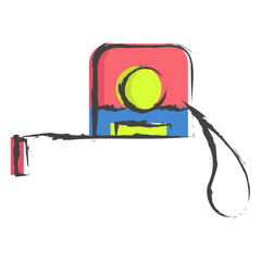Hand drawn Tape measure illustration icon