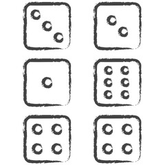 Hand drawn Dice illustration icon