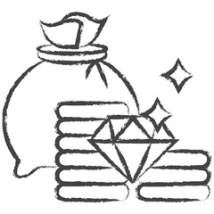 Hand drawn Jackpot illustration icon