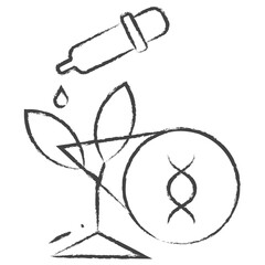 Hand drawn Biotechnology illustration icon