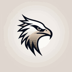 Eagle logo, icon illustration isolated vector sign symbol in cartoon, doodle style.

