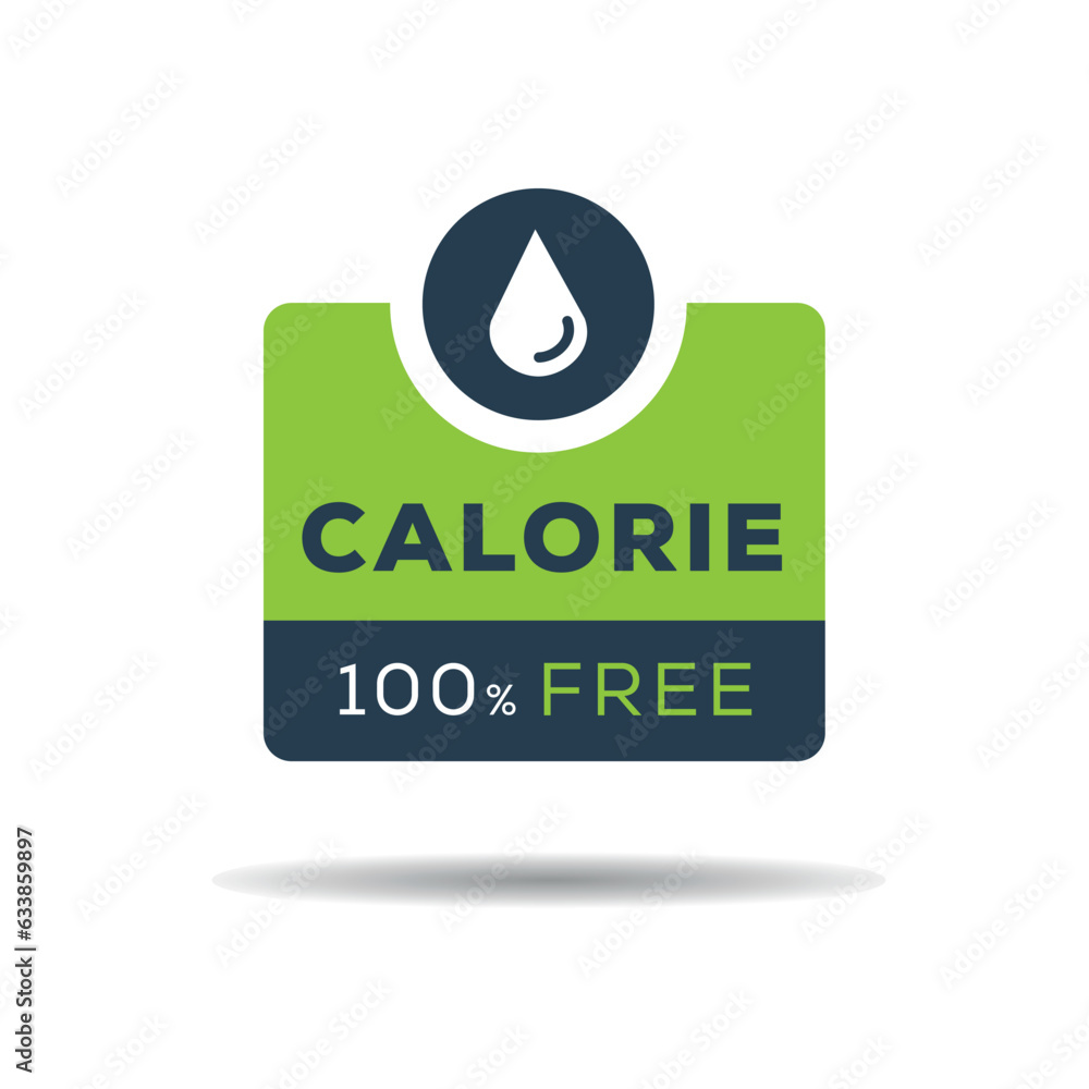 Poster (Calorie free) label sign, vector illustration.