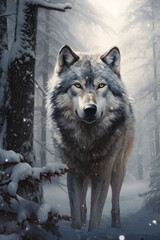 Fototapeta premium DIre Wolf