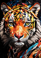 Majestic Tiger Mosaic Art (Generative AI)