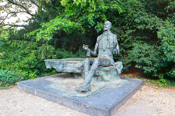 Statue of Imre Mahad at Margaret Island in Budapest, Hungary 