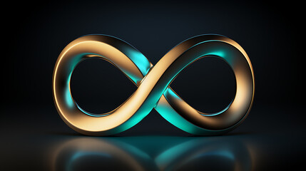 Endless connections, the infinity symbol made of chain link, blockchain's promise visualized, generative AI