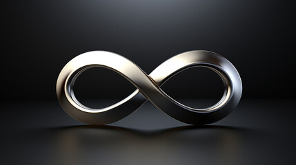 Chain link loop of infinity, a modern take on blockchain's infinite potential, generative AI