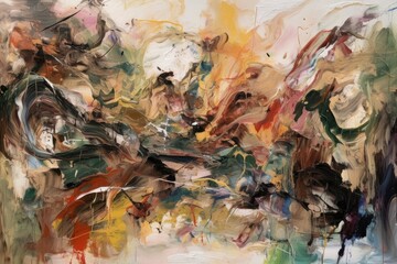 Abstract painting painted with oil paints