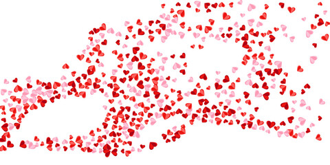 Papercut red heart symbols explosion vector background. Valentine carnival decor. Gift card