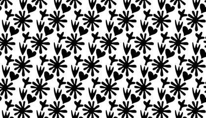 Seamless black and white geometric pattern. Tileable texture background.

