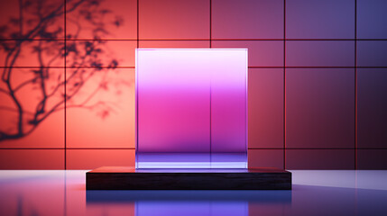  Singular block standing alone with a gentle glow, the essence of blockchain's individual value, generative AI