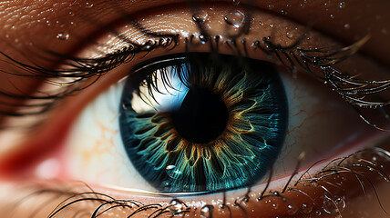 A huge mystical eye of a human person, for posters, ads, flyers, coaches and lifestyle consultant