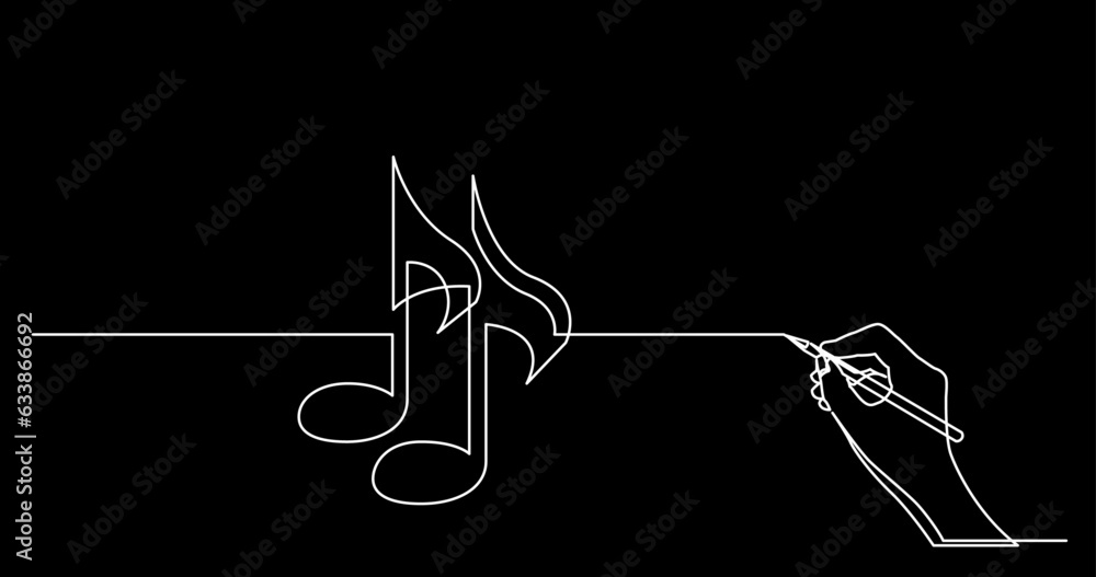 Poster continuous line drawing vector illustration with fully editable stroke of business concept sketch on