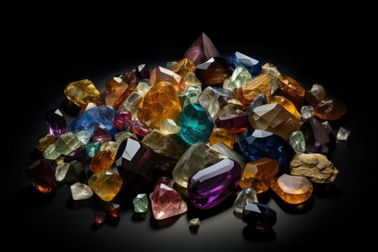 Jewels mineral gems and  crystals