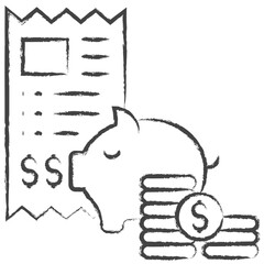 Hand drawn Investment invoice illustration icon
