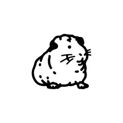 guinea pig doodle vector illustration