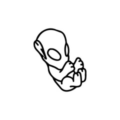 alien child concept vector illustration