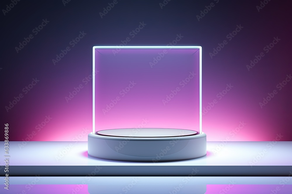 Aufkleber abstract vector rendering 3d shape for products display presentation. modern white and grey cube ped