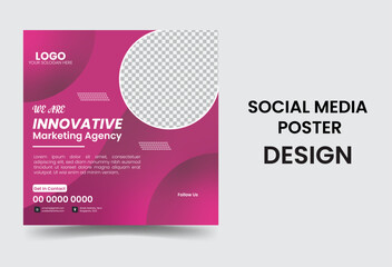 creative social media post design vector, colorful design