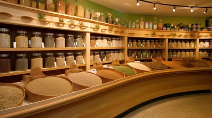 A health food store with natural and organic foods