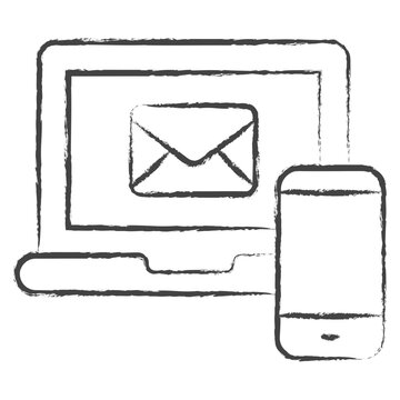 Hand drawn Device mobile illustration icon