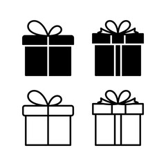 Gift icon vector. gift box icon. birthday gift