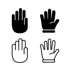Hand icon vector. hand symbols. palm