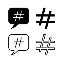 Obraz premium Hashtag icon vector. hashtag simbols