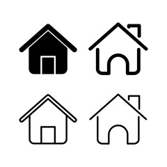 Home icon vector. House vector icon