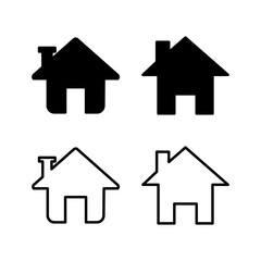 Home icon vector. House vector icon