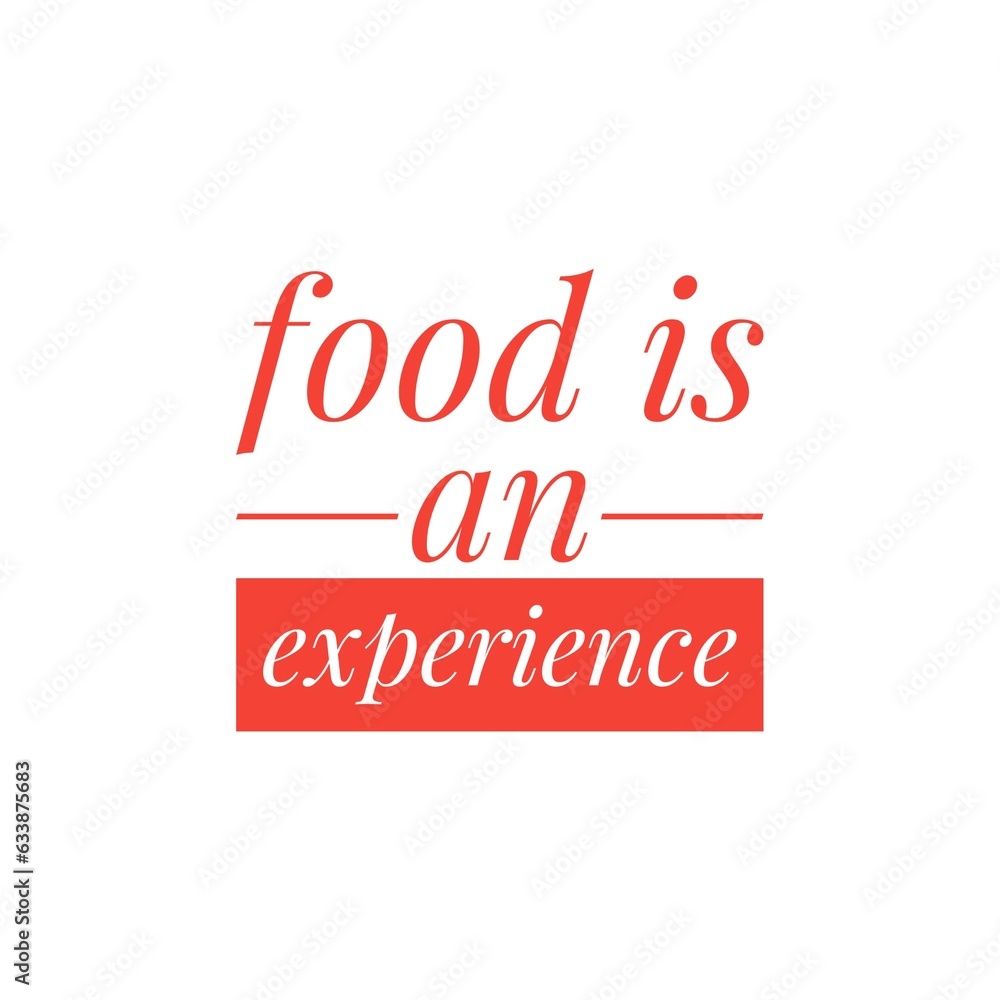 Wall mural Foodie Quote Lettering Design