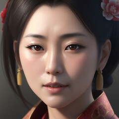 Portrait of a chinese young woman