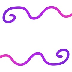 Abstract pink and purple wavy lines on white background