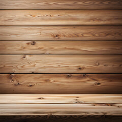 Fototapeta premium Empty light wood table top