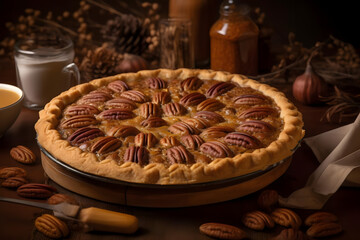 Pecan Pie, Nut-filled pie popular during Thanksgiving