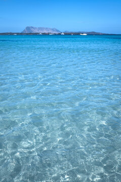 Famous La Cinta beach with beautiful water. San Theodoro in Sardinia, Italy