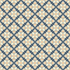 seamless ornamental pattern with abstract flowers