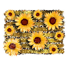 Fototapeta premium Sunflower_background_sublimation design