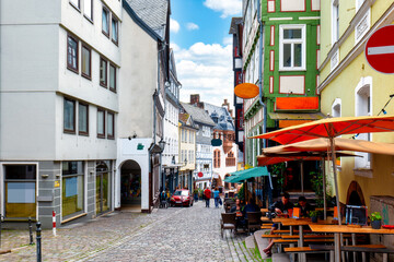 Picturesque old town of Marburg an der Lahn in Hesse, Germany