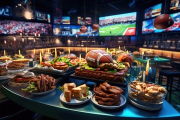 Fototapeta premium burger in a restaurant