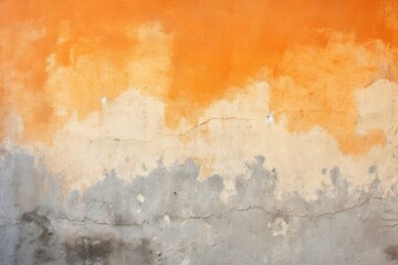 Old stucco wall texture of orange and grey colors