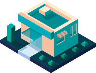 isometric view of a building