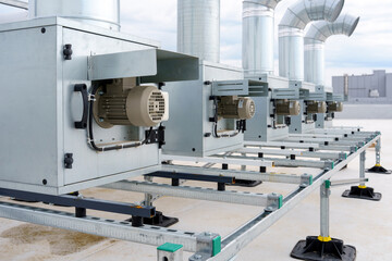 The air conditioning and ventilation system of a large industrial building