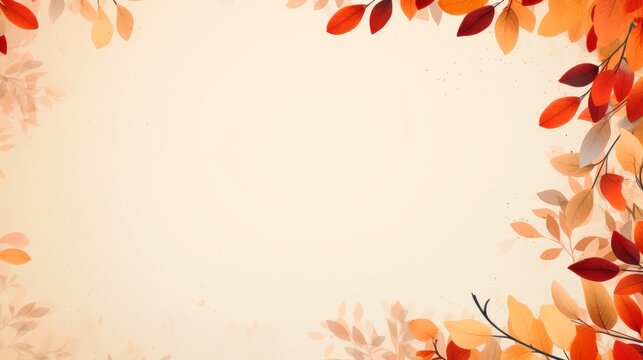 Frame with autumn leaves. Autumn background. Copy space.